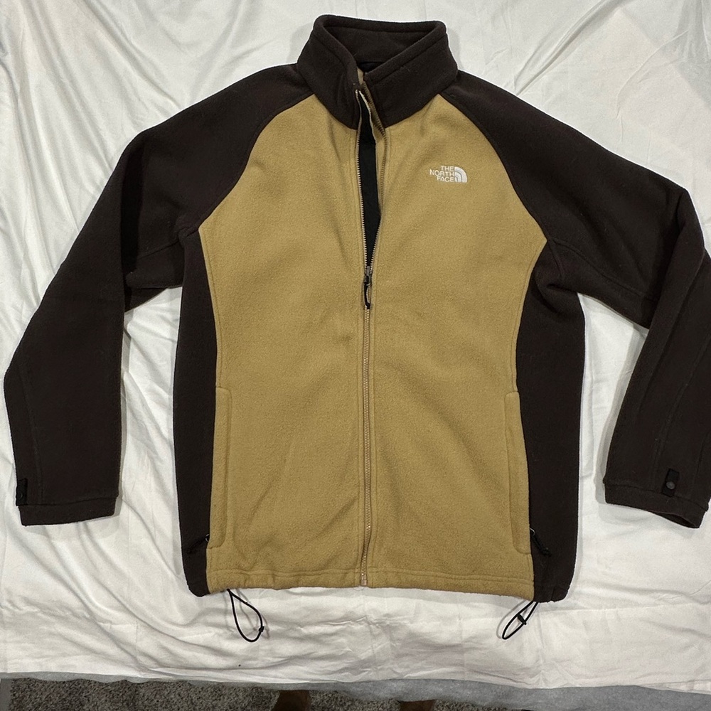 The North Face Brown and Tan Fleece Jacket